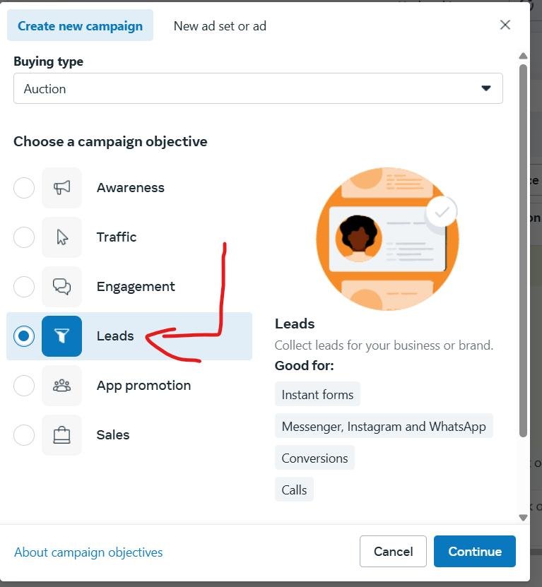 Campaign objective setup from the Dimax Digital Meta Ads guide